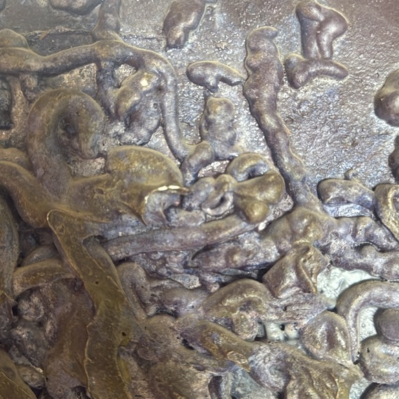 Abstract Purple textured  Art Piece by Boyd wood framed on board - Picture 8 of 12